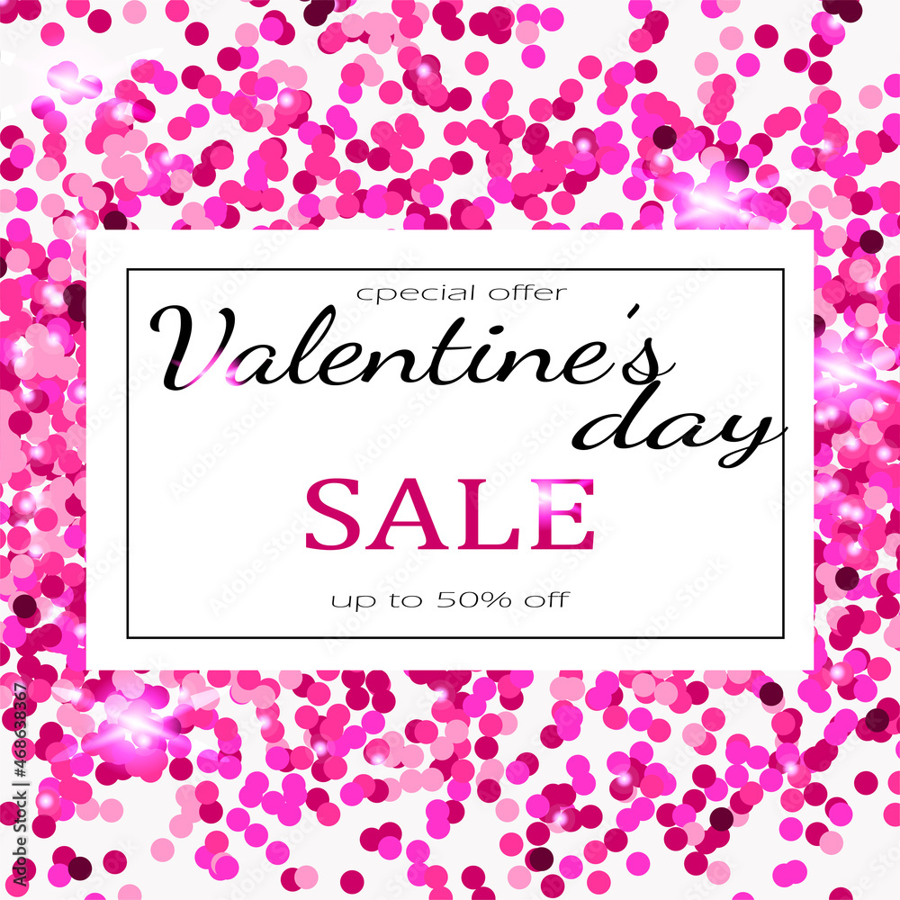 Valentine’s Day sale poster