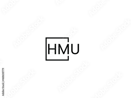 HMU letter initial logo design vector illustration photo