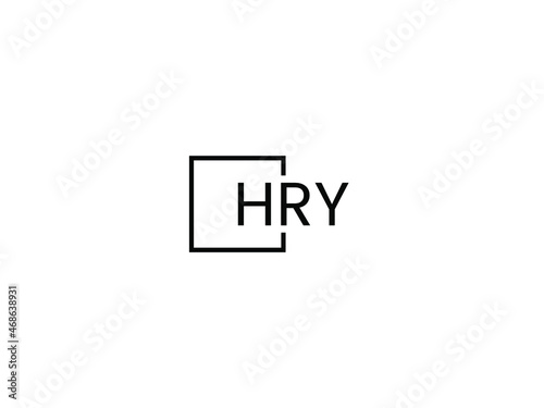 HRY letter initial logo design vector illustration