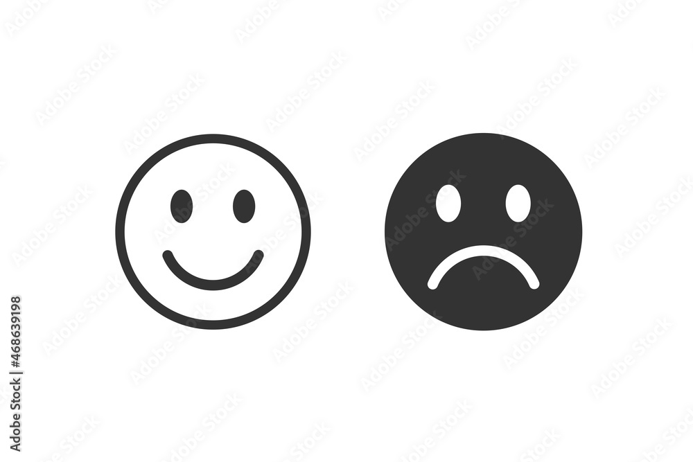 sad face emoji black and white