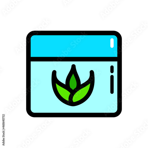 Aloe vera simple color linear icon