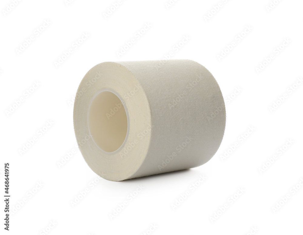 Medical sticking plaster roll isolated on white Medical sticking plaster roll isolated on white
