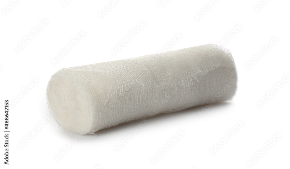 Medical cotton bandage roll isolated on white Medical cotton bandage roll isolated on white