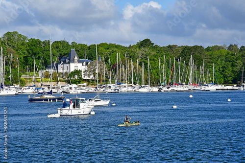 Combrit; France - may 16 2021 :  cruise on the Odet river photo