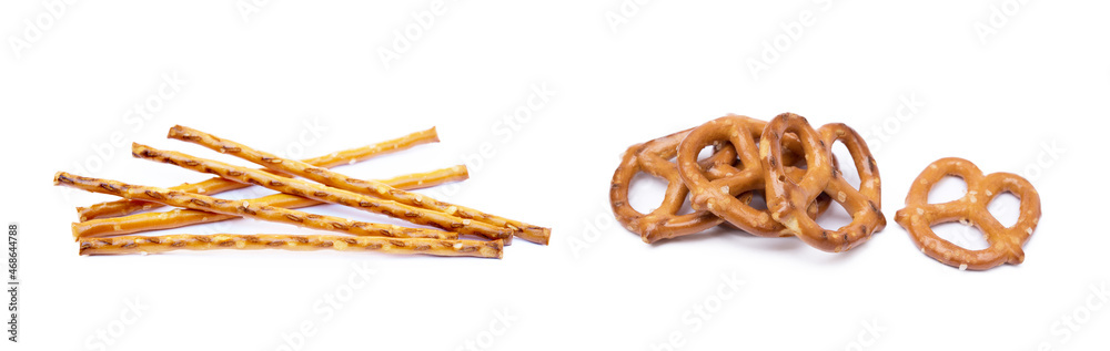Salty cracker pretzel isolated on white background Salty cracker pretzel isolated on white background