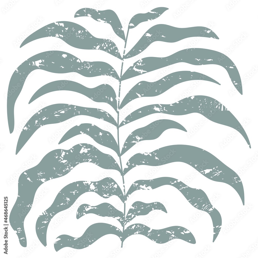 Hand-drawn abstract boho tropical leaf with color shape isolated on white background. Vector flat illustration. Design for pattern, logo, posters, invitation, greeting card Hand-drawn abstract boho tropical leaf with color shape isolated on white background. Vector flat illustration. Design for pattern, logo, posters, invitation, greeting card
