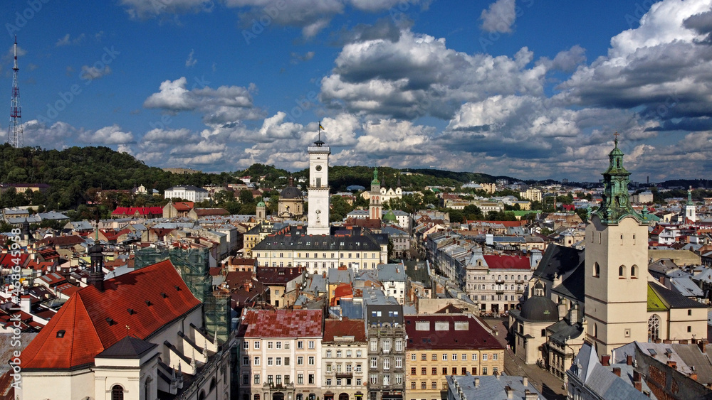 Panorama starówki Lwowa