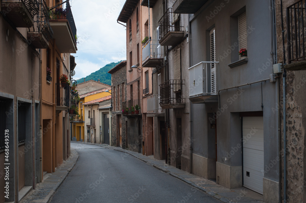 Streets of Castellfollit de la Roca, Spain