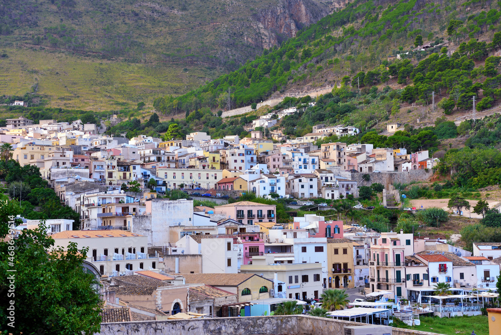 the village in Castellammare del golfo Sicily Italy