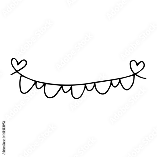 Clipart garlands and flags for the holiday.