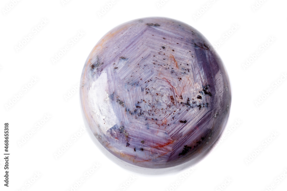 Macro of mineral Corundum Ruby Sapphire on white background Macro of mineral Corundum Ruby Sapphire on white background