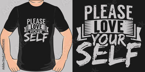 This Please Love Yourself design is perfect for print and merchandising.
You can print this design on a T-Shirt, Hoodie, Poster, Sticker, Pillow and more merchandising according to your needs.