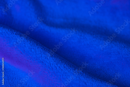 blue velour plush cloth textured