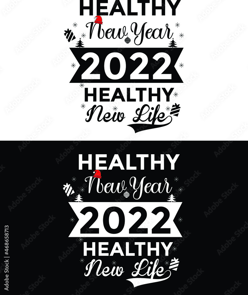 Naklejka premium Christmas And New Year Typography t shirt design.