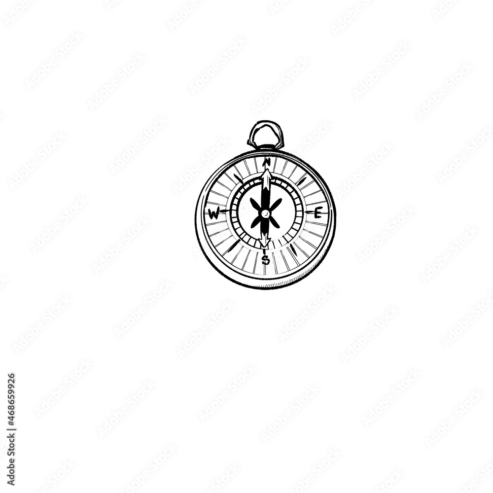 compass illustration isolated on white background compass illustration isolated on white background
