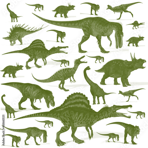 dinosaurs illustration  print for kids  dinosaur collection  textile  background