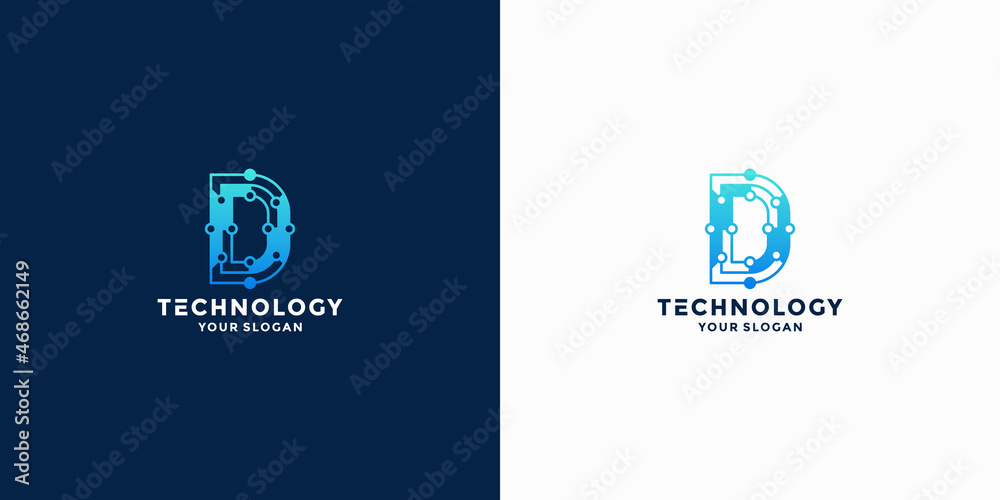 initials D tech logo design for technology company initials D tech logo design for technology company