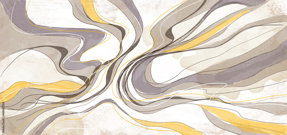 Obraz premium Beautiful image of abstract shapes with marble pattern. Banner design
