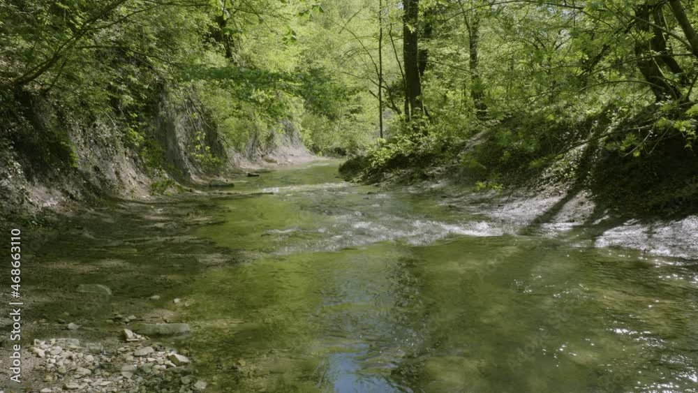 The North Caucasus. Mountain river Zhane in the springtime. The North Caucasus. Mountain river Zhane in the springtime.