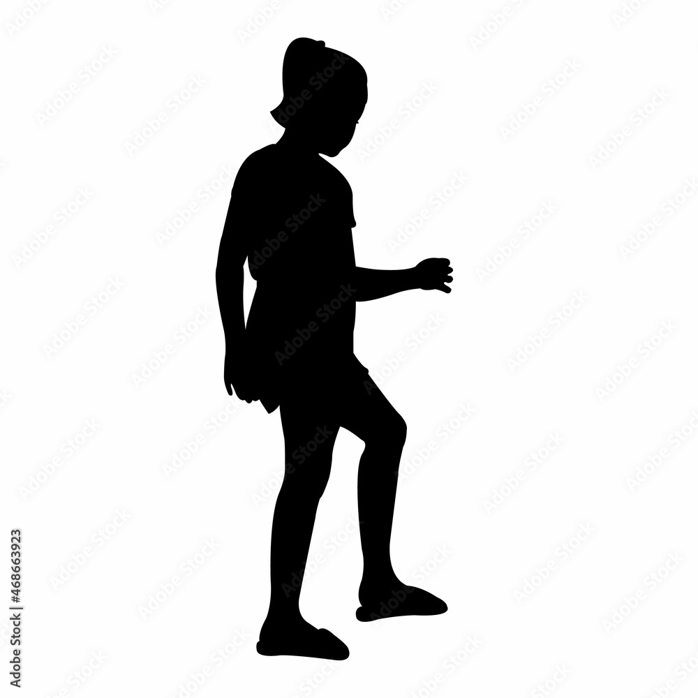 a girl body silhouette vector