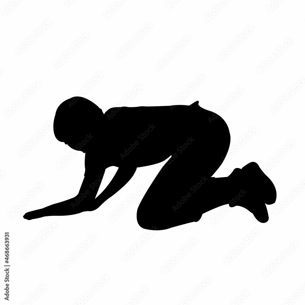 a child body silhouette vector a child body silhouette vector