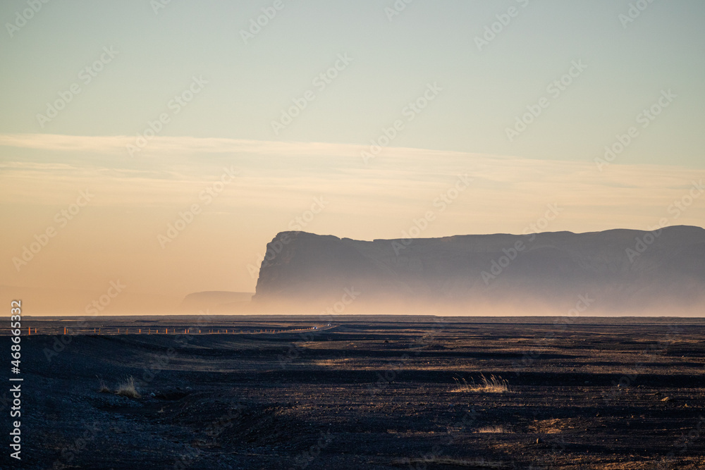 Dramatic scenery of wild open space in Iceland