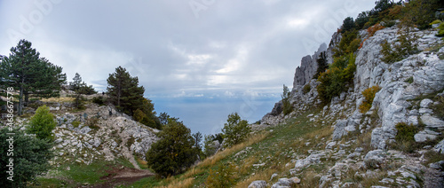 cliff above the sea, panorama