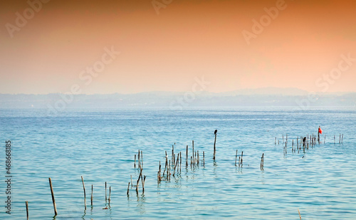 Scenic panorama landscape of Garda lake, Italy, Europe © Rechitan Sorin