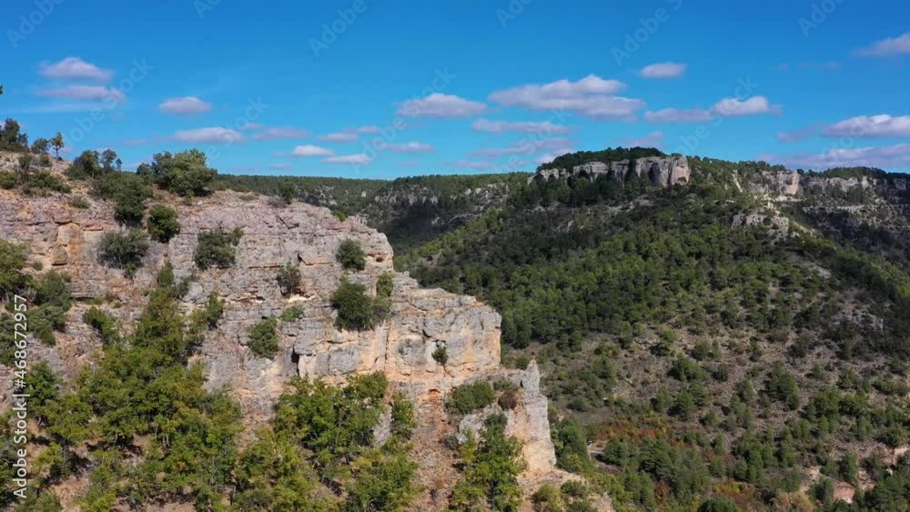 Mountain landscapes at the village Valdecabras, Serrania de Cuenca, Spain, with surprising rock shapes, which give it a magical and mysterious touch. Mountain landscapes at the village Valdecabras, Serrania de Cuenca, Spain, with surprising rock shapes, which give it a magical and mysterious touch.