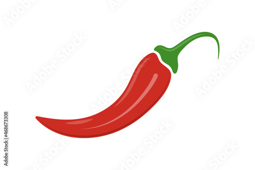 Red chilli pepper. Spicy food icon.