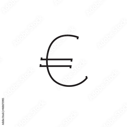 Euro icon vector isolated on white background. Trendy euro icon in flat style. Template for app, ui and logo. Icon euro for your web site. Modern euro icon, EPS 10