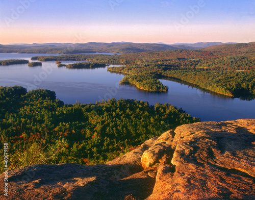 View of Squam Lake from Rattlesnake Overlook, New Hampshire USA