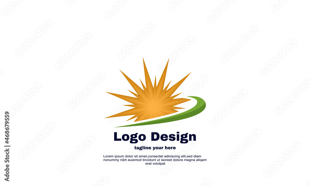 stock abstract vector icon logo template sun over stock abstract vector icon logo template sun over