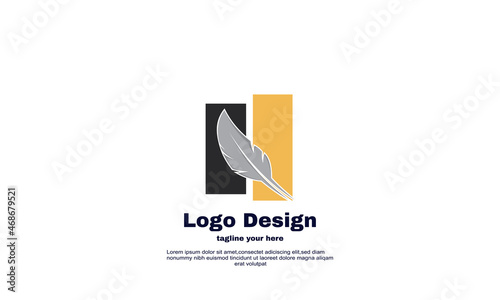 illustrator vector feather law logo template