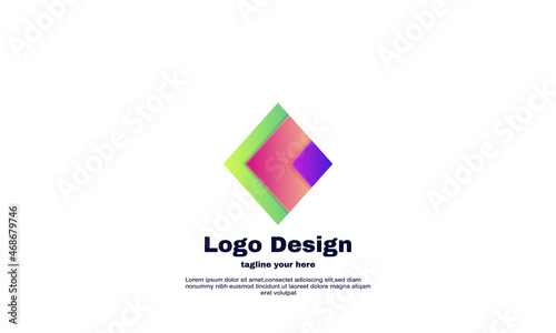 vector creative company business concept rectangle logo design colorful