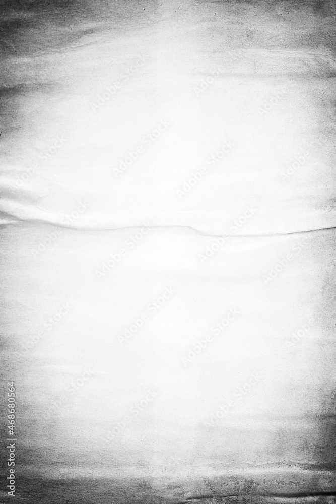 Obraz premium Blank white creased crumpled paper texture background old grunge ripped torn vintage collage posters placards empty space text