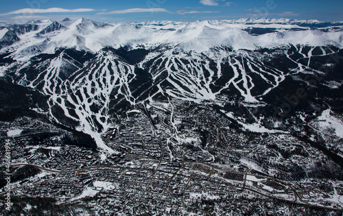 Breckenridge Colorado.  Aerial image taken from a Cessna 182.