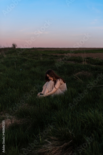 sunset in the field © Dima Plisak