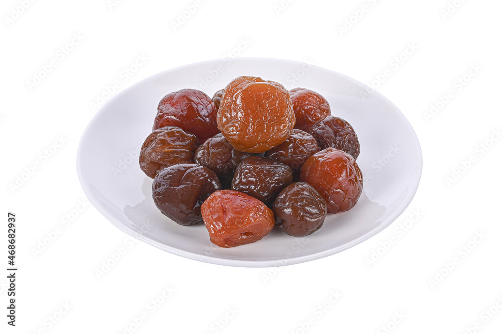 candied fruit mix isolated on white background candied fruit mix isolated on white background