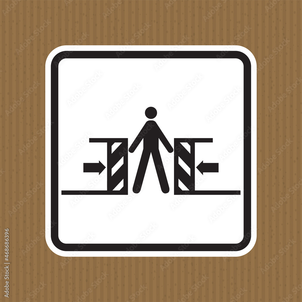Beware Crushing Symbol Sign Isolate On White Background,Vector Illustration EPS.10 Beware Crushing Symbol Sign Isolate On White Background,Vector Illustration EPS.10