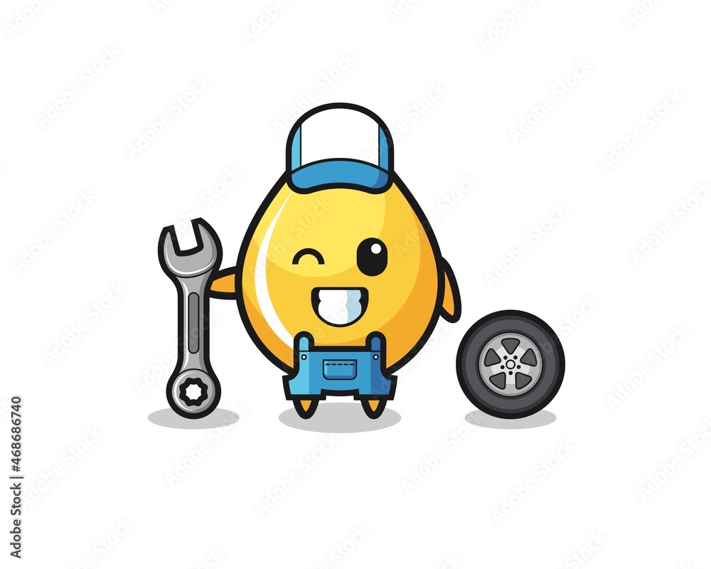 the honey drop character as a mechanic mascot the honey drop character as a mechanic mascot