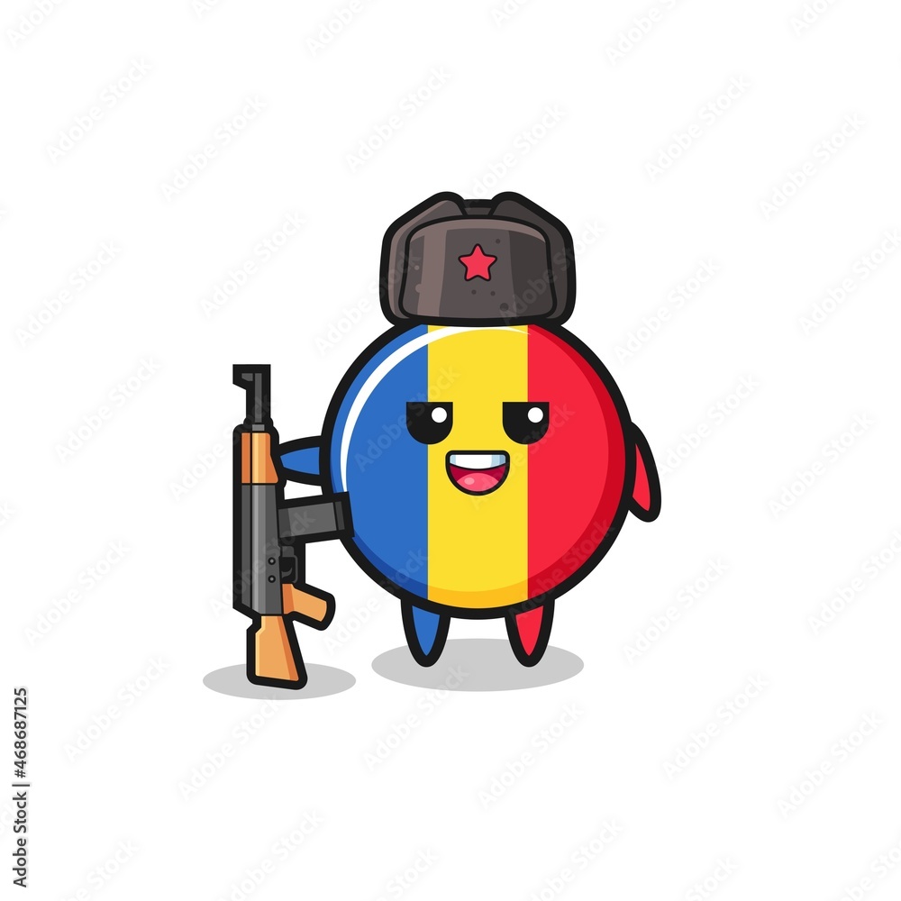 cute romania flag cartoon as Russian army cute romania flag cartoon as Russian army