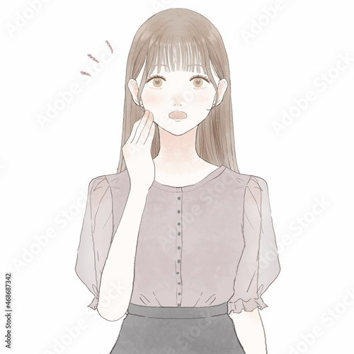 驚いている女性