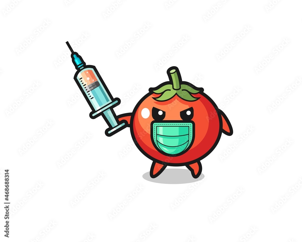 illustration of the tomatoes to fight the virus illustration of the tomatoes to fight the virus