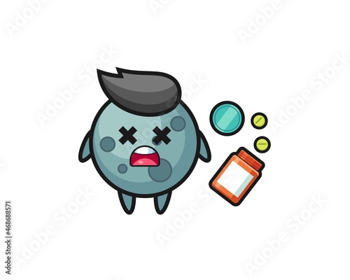 illustration of overdose asteroid character