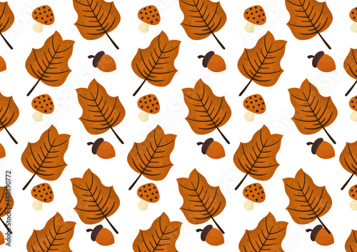 background with autumn theme on white background