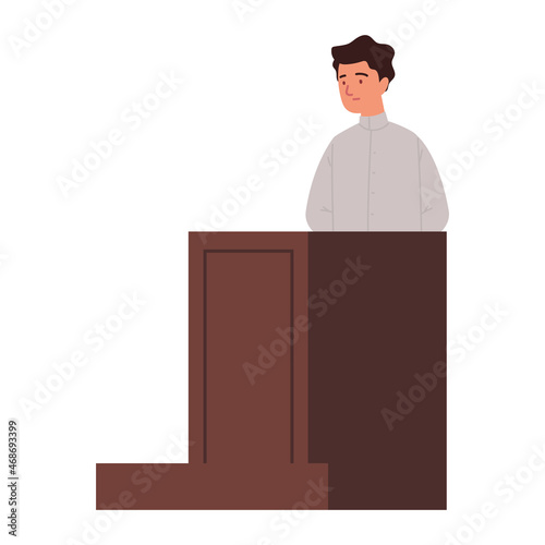 witness on trial podium