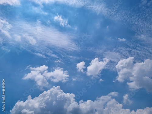 clouds in the blue sky