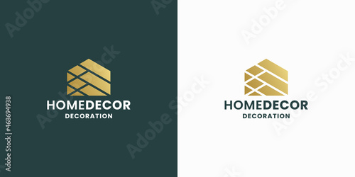 abstract home decoration logo design for decoration company. real estate, and architect