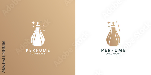 perfume bottle logo design. luxury perfume logo